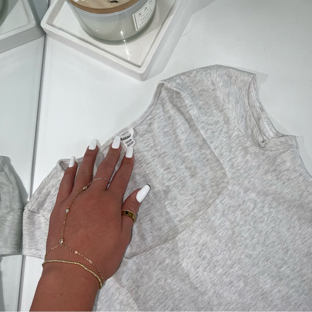 Garage Light Gray Crop Top
